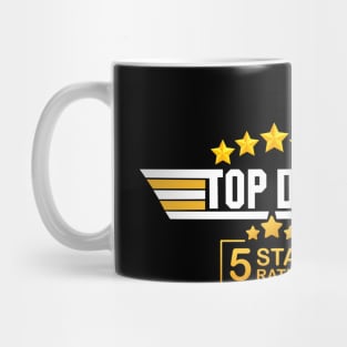 Top Dad, Fathers Day, Dad, Father, Daddy, Birthday Gifts For Dad, Birthday Present For Dad, Papa Gifts, Family, Top Dad Five Star Ratings, Mug